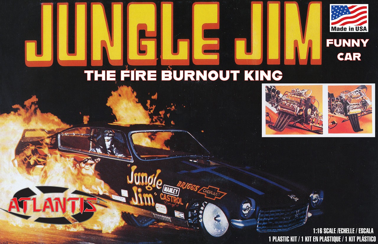Atlantis Models H1486 1:16 Jungle Jim Funny Car Plastic Model Kit