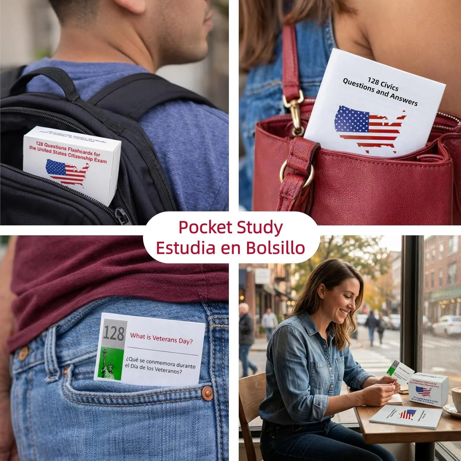 US Citizenship Flash Cards 2026 – All 128 Questions & Answers – English & Spanis