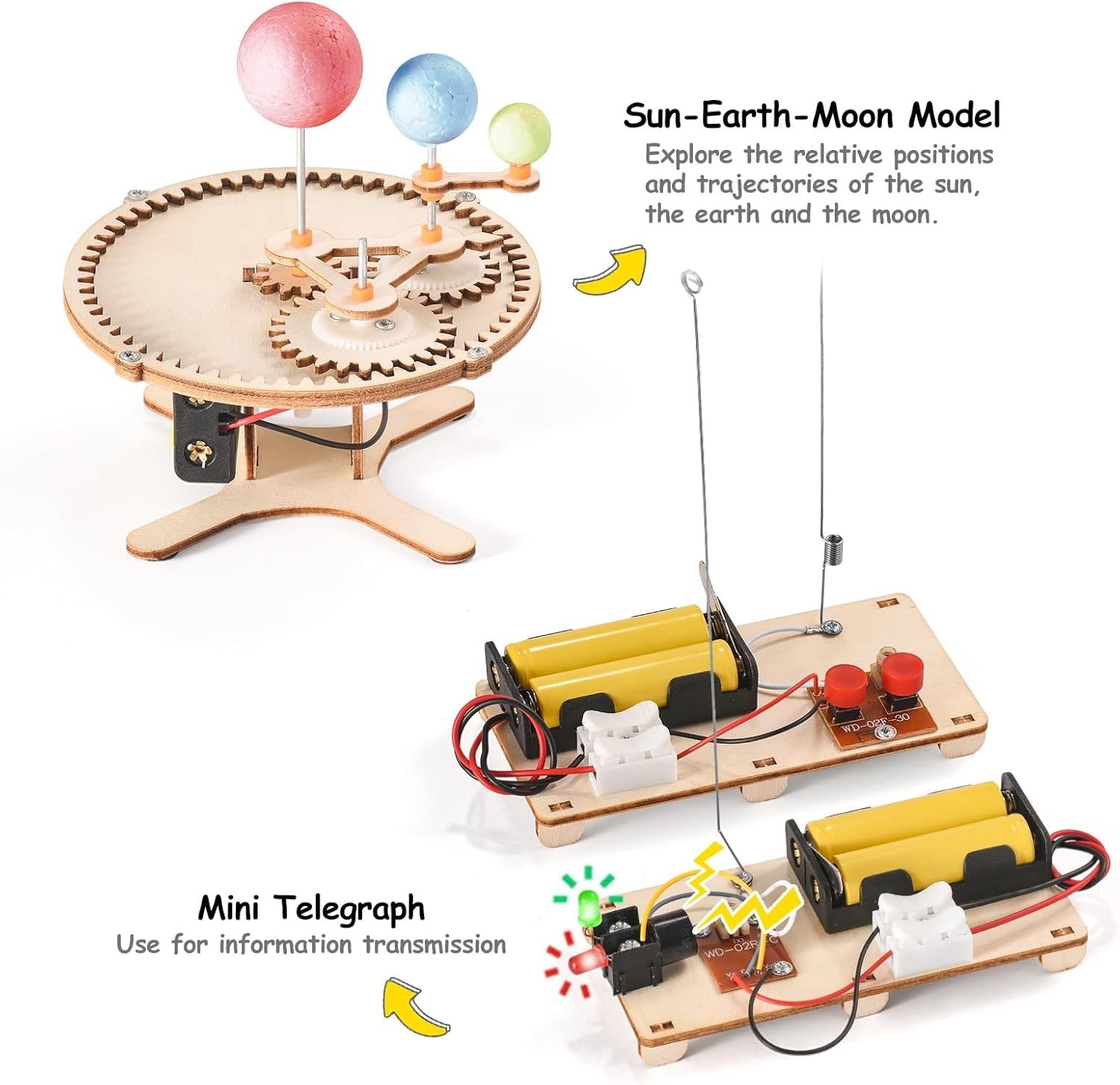 STEM Science Kits for Kids Ages 8-12 8-10, Wood Building Crafts Kits for Boys 6-