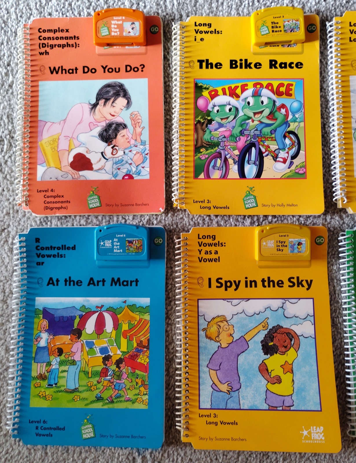 LeapFrog School House Leap Pad Lot of 8 Books & Cartridges