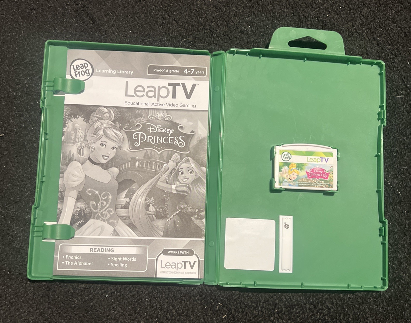 Leap Frog Leap TV Disney Princess Educational Video Game Reading Pre-K 4-7 Years