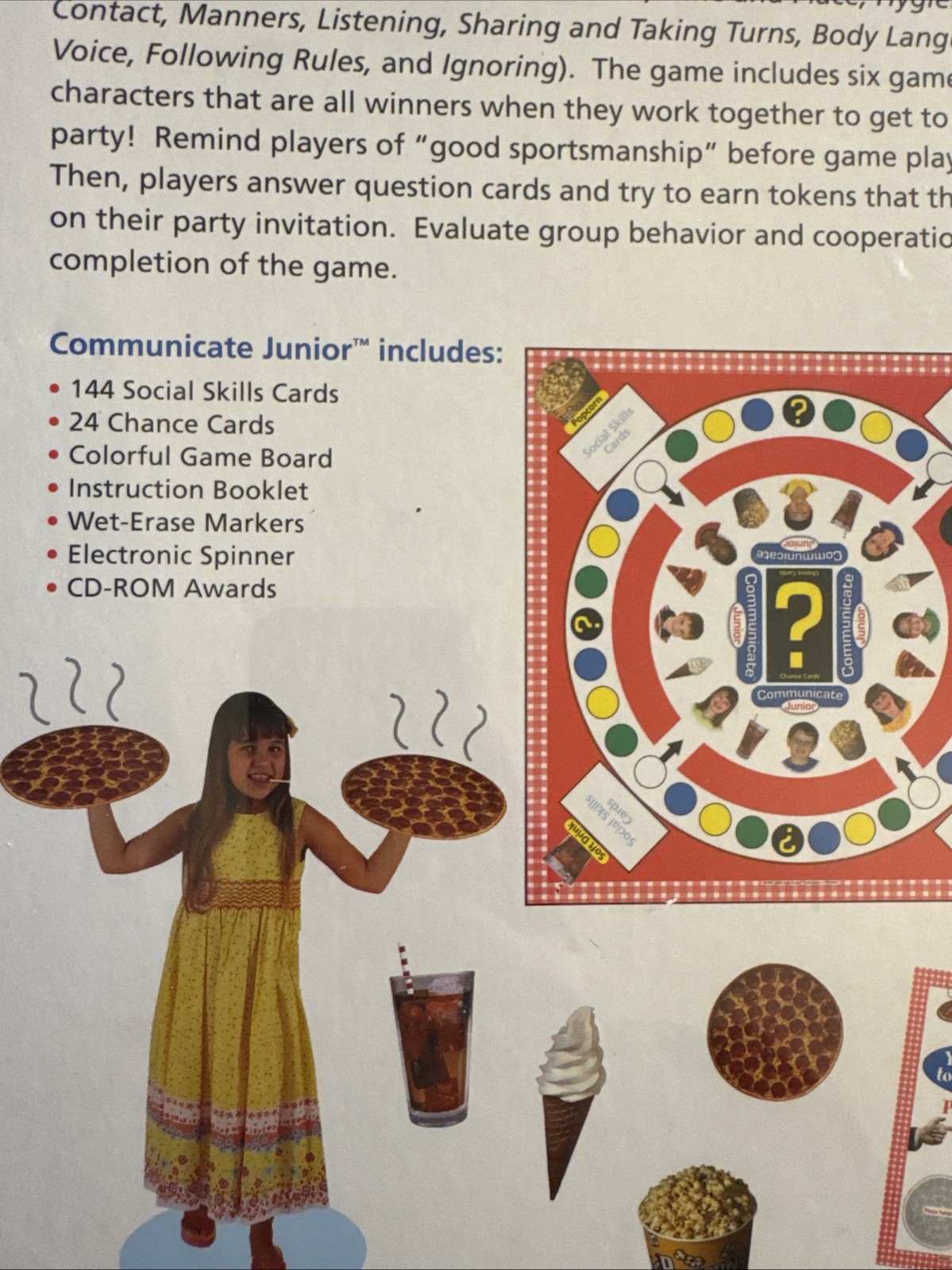 Super Duper Communicate Junior Board Game:Social Skills Pizza Party TPX4401 New