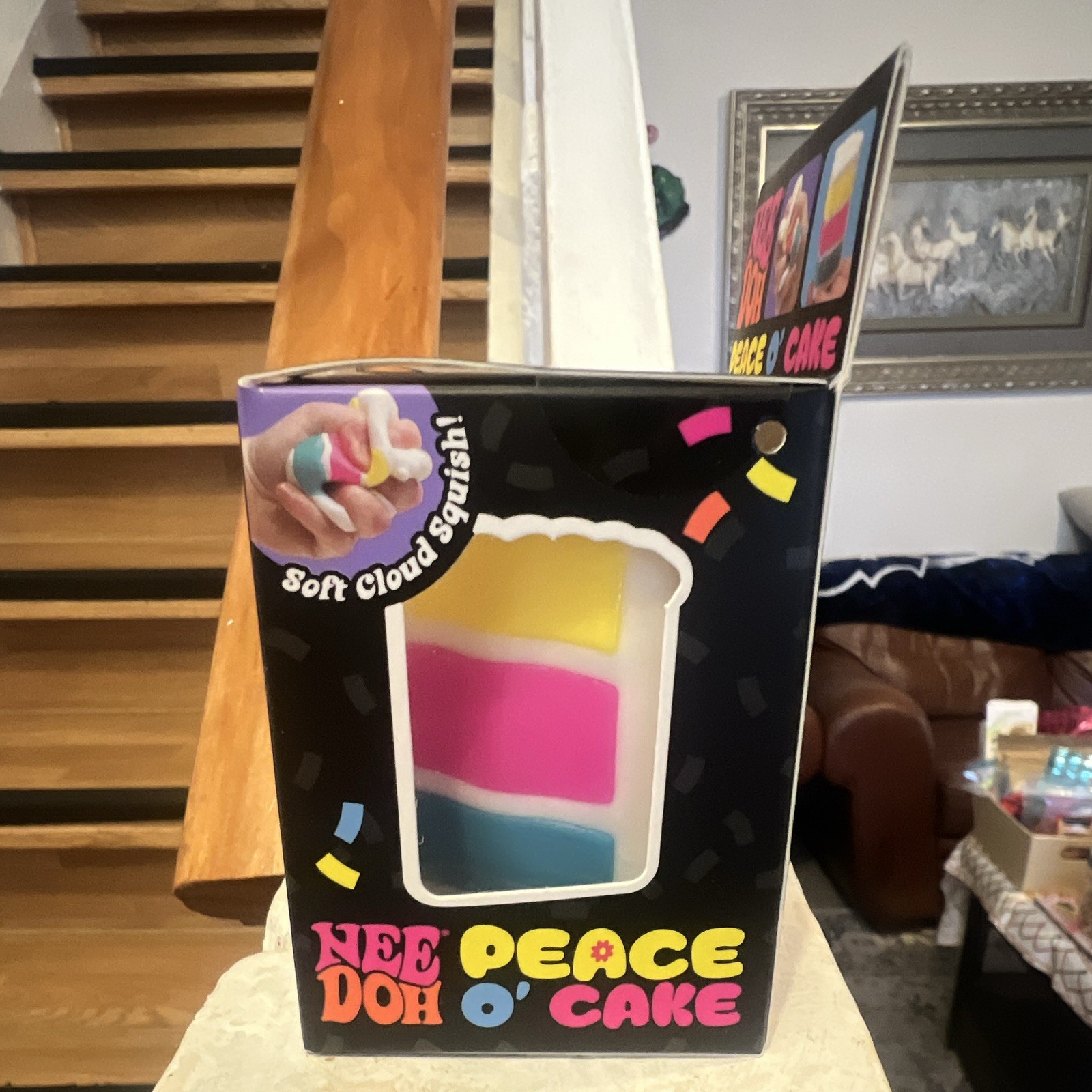 Schylling Nee Doh Peace O’ Cake Soft Cloud Squish Squeeze Toy, 4-7 26008NAB