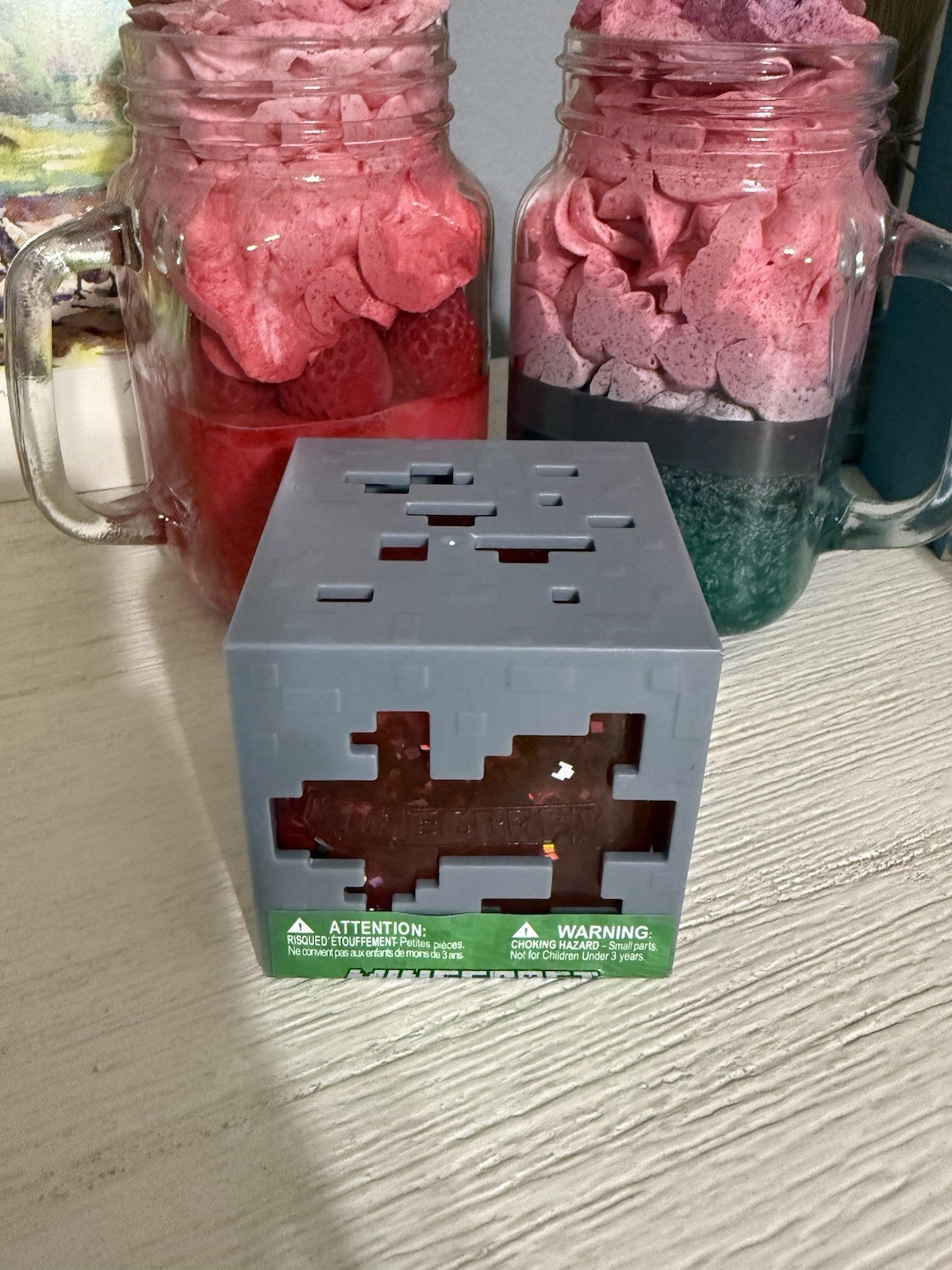 New MINECRAFT JELLY CUBES – RARE Red Viral Squishy Nee Doh Ish Type Fidget