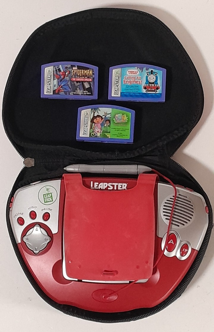LeapFrog Leapster Learning Game System With 3 Games & Carry Case Model 20208