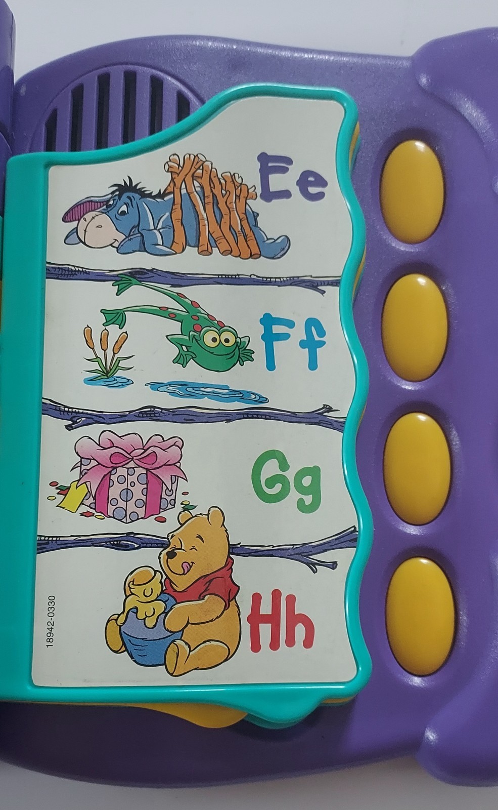 Vintage 1996 Talking Fun ABCs Winnie the Pooh Alphabet Learning Toy Book WORKS