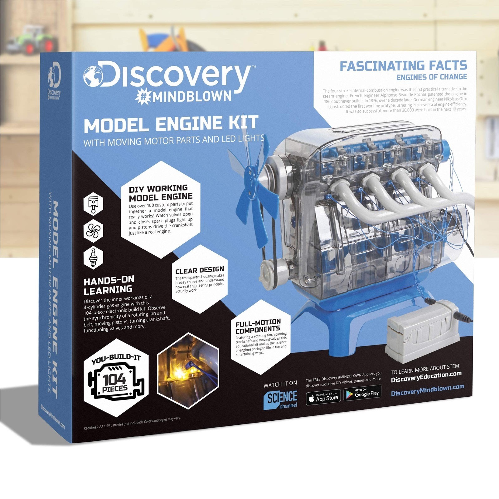 NEW Discovery MINDBLOWN Model Engine Building Kit for kids – perfect STEM gift!