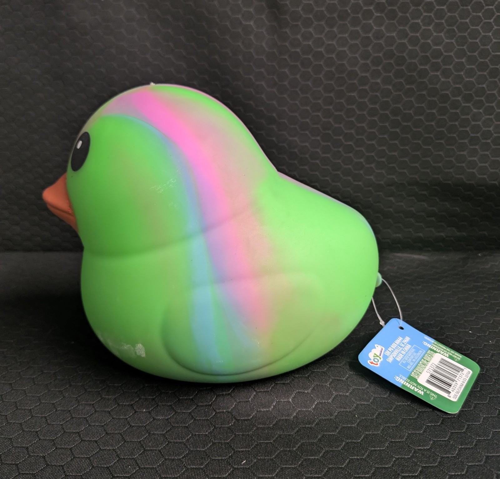 Jumbo Squeeezy Duck XL Pink Purple Green Blue Tie Dye Squishy Sensory Fidget NWT