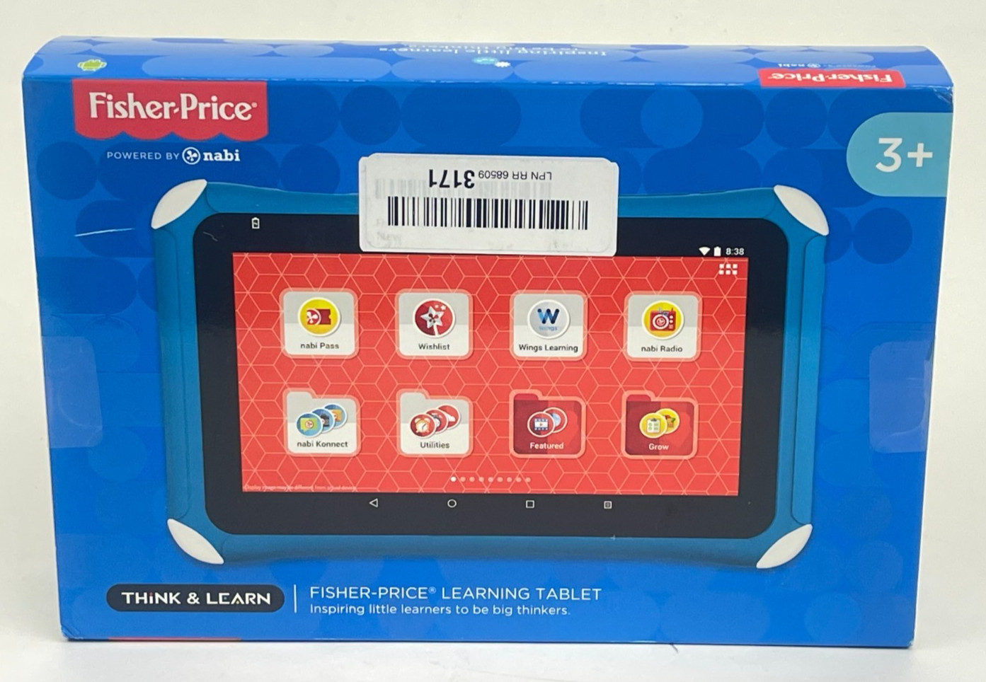 NEW Nabi Fisher-Price Learning 7″ Kids Tablet Android FGC64-9993 numbers 16GB