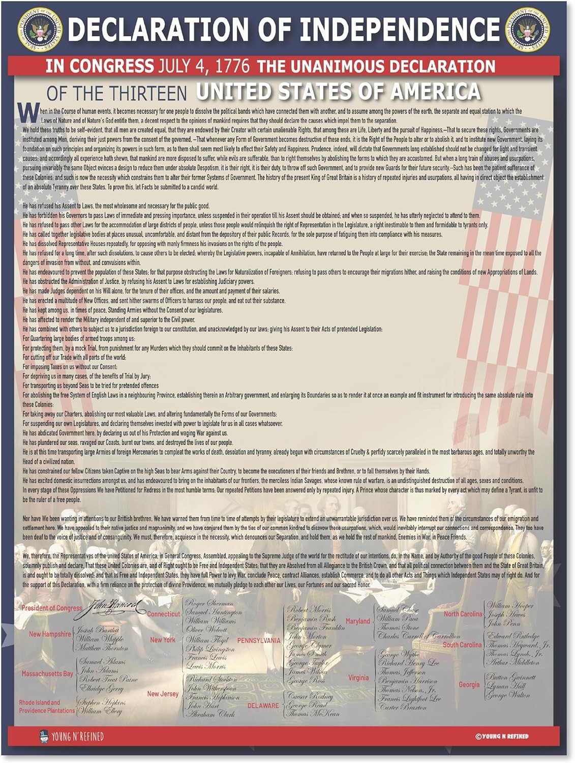 American Founding documents LARGE Laminated 3 pack: Constitution with all am…