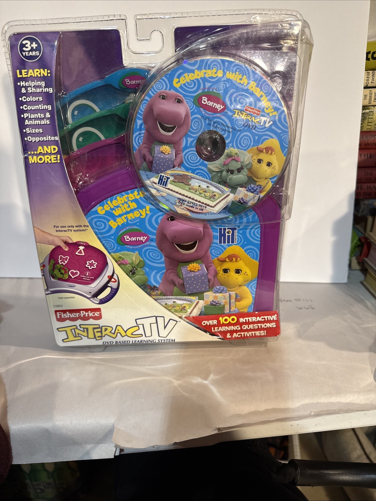 Barney Fisher Price Interac TV DVD Based Learning System Celebrate With Barney