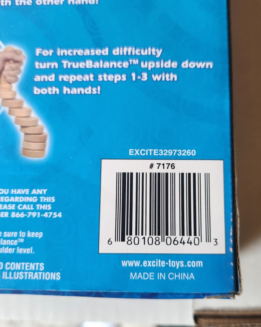 True Balance Handheld Wooden Toy by Excite “STEM” Coordination New/Sealed