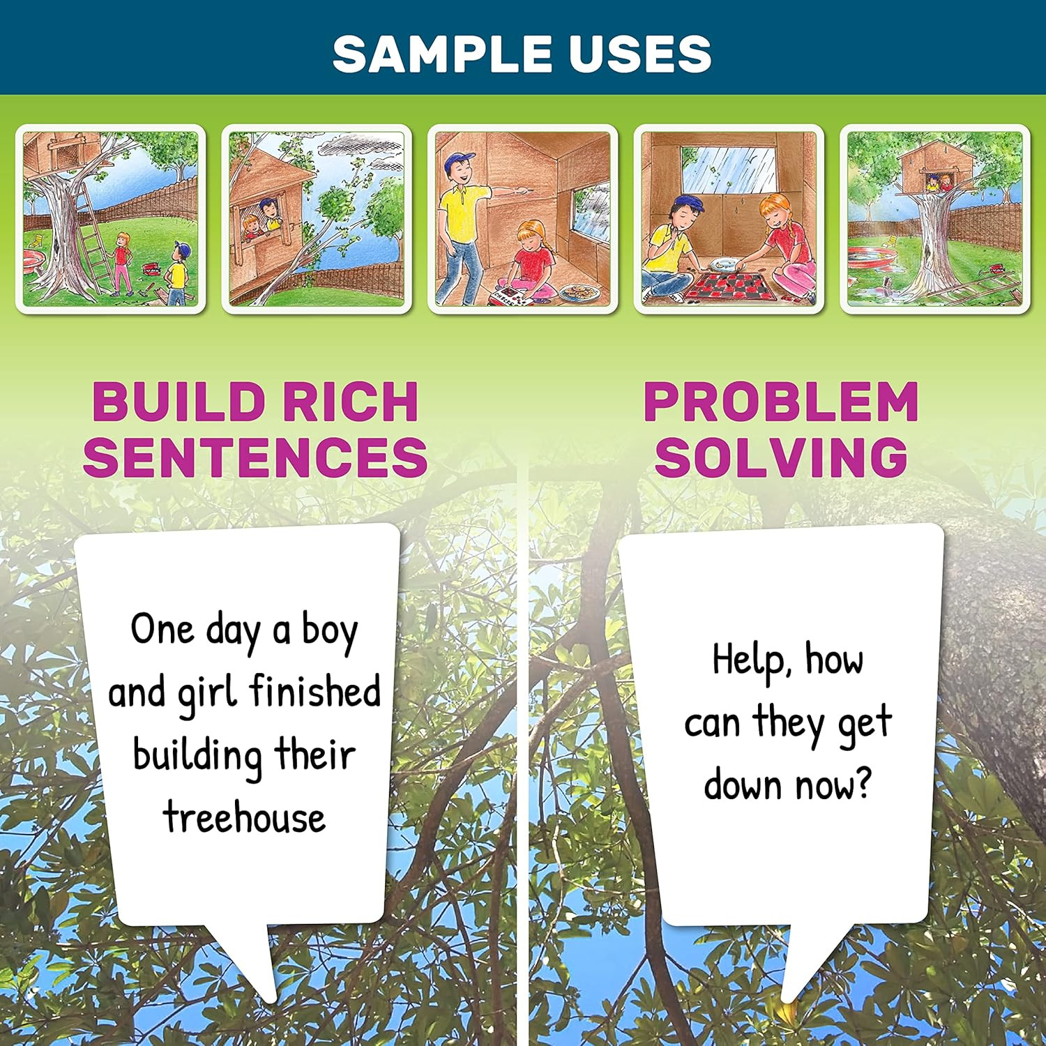 Story Cues Bundle: Sequencing Cards for Speech Therapy & Social Skills Games