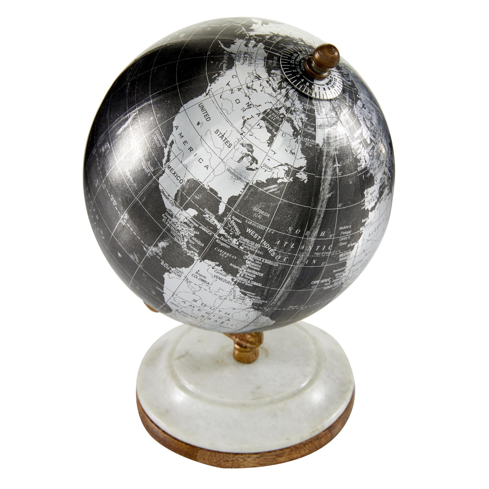 Deco 79 Modern Plastic Globe 5 X 5 X 7 Black