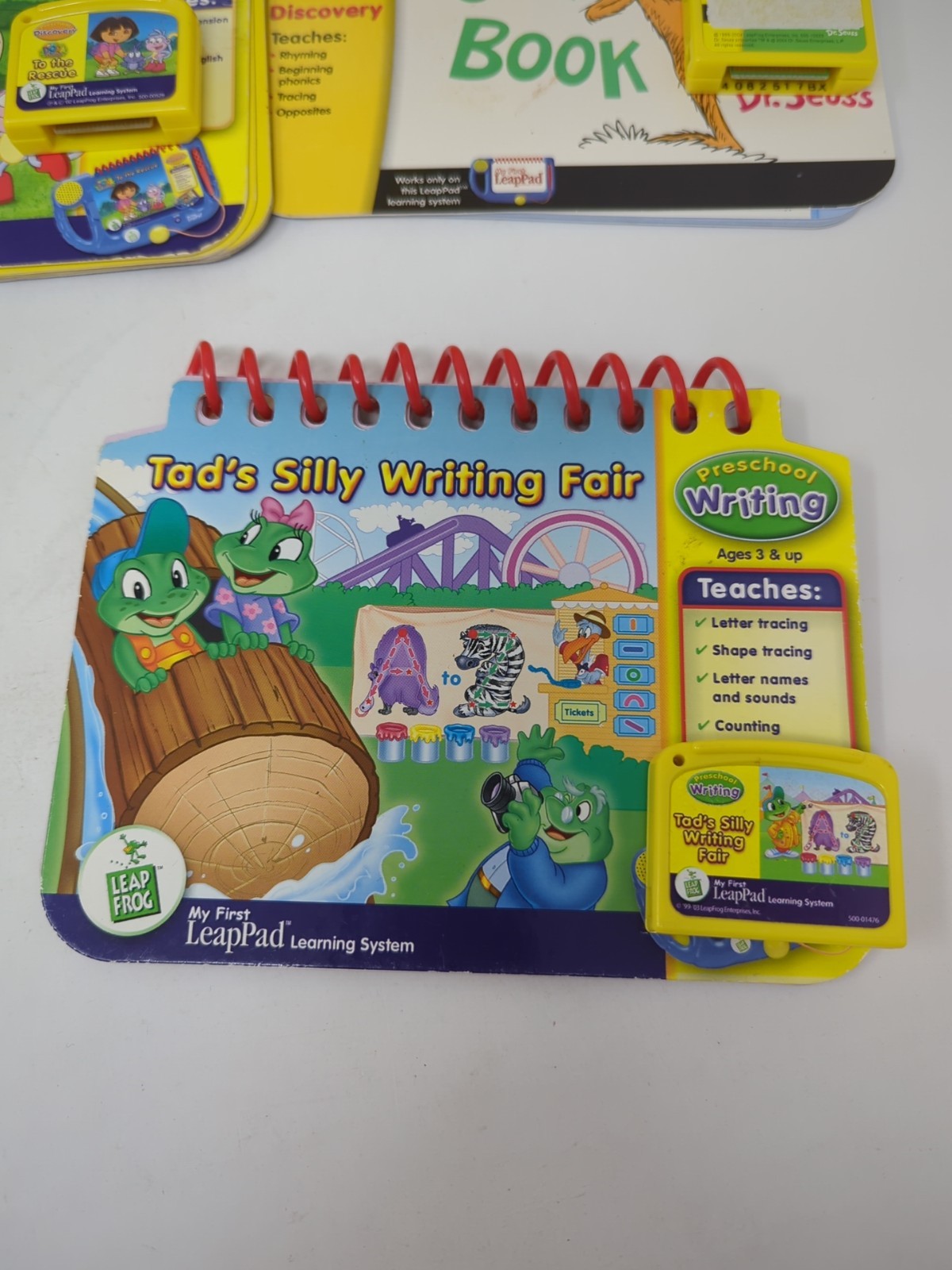 Leapfrog My First Leappad School Bus Learning System W/ 8 Books + 7 Cartridges