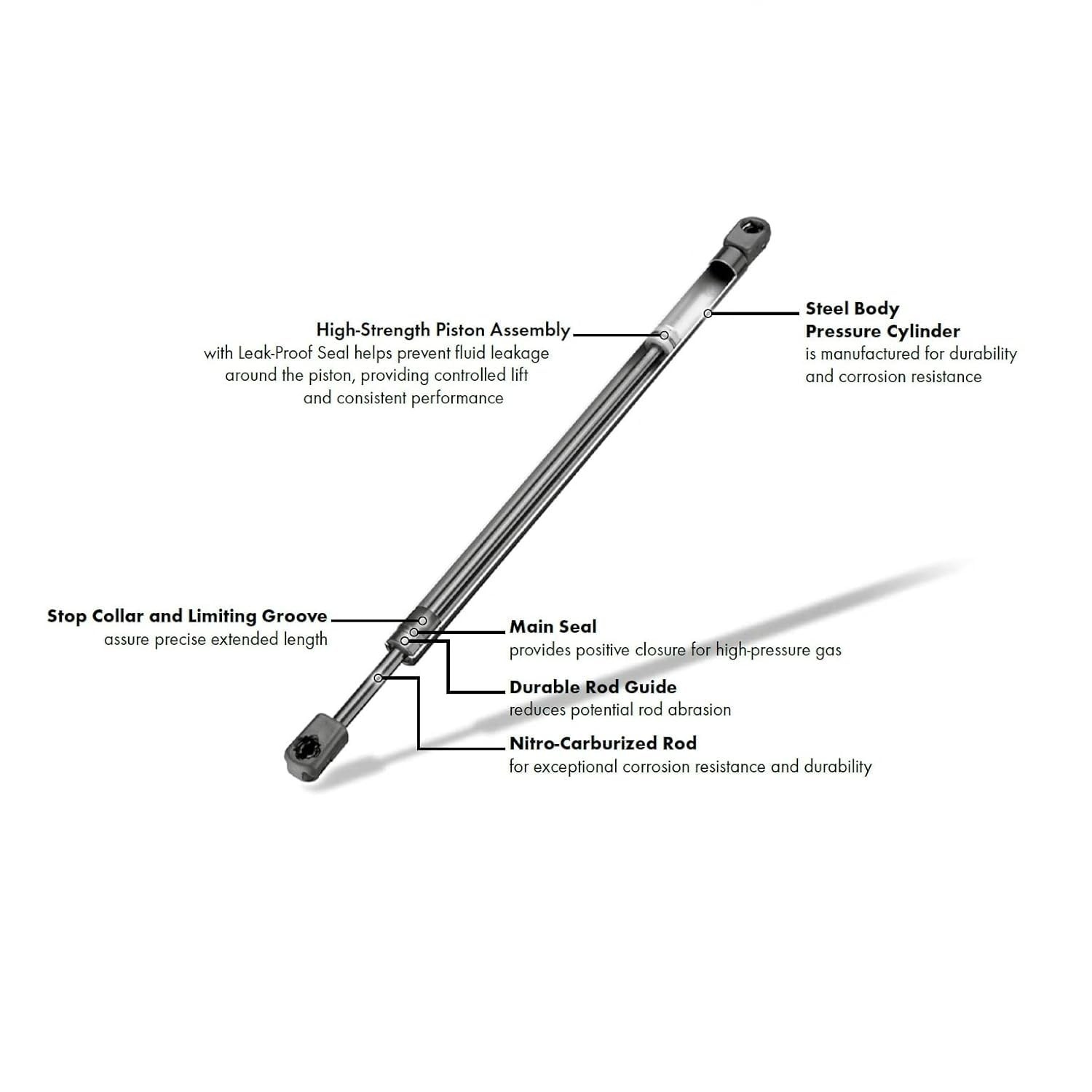 2PCS 15.16 Inch Front Hood Struts Lift Supports compatible with CHEVROLET 05-…