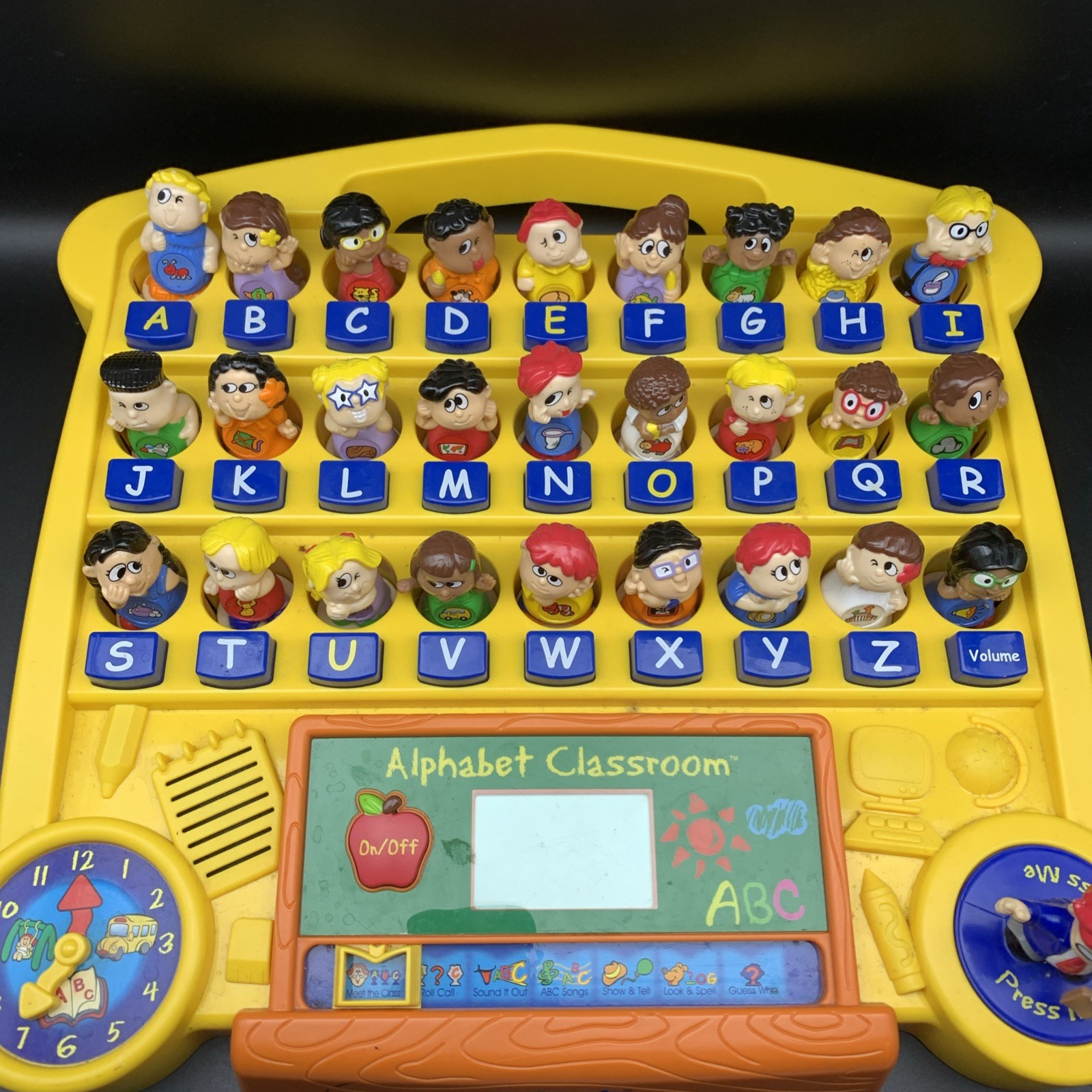 RARE Vtg VTech Interactive Alphabet Classroom Learning Toy Yellow – WORKS!