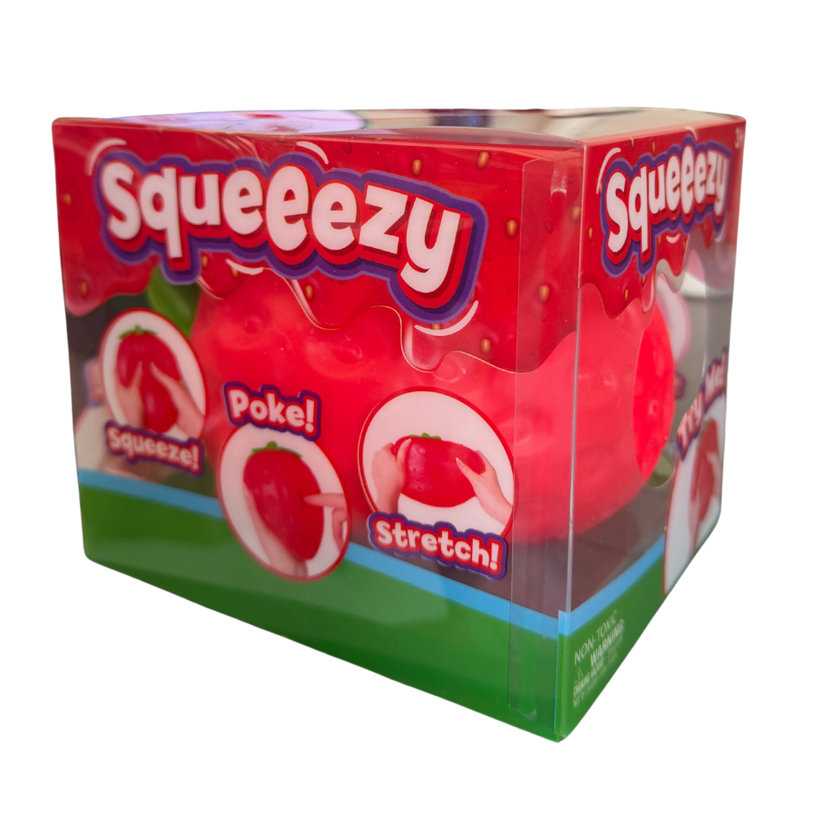 Sunny Days Jumbo Squeeezy Strawberry Squishy Sensory Toy – NEW
