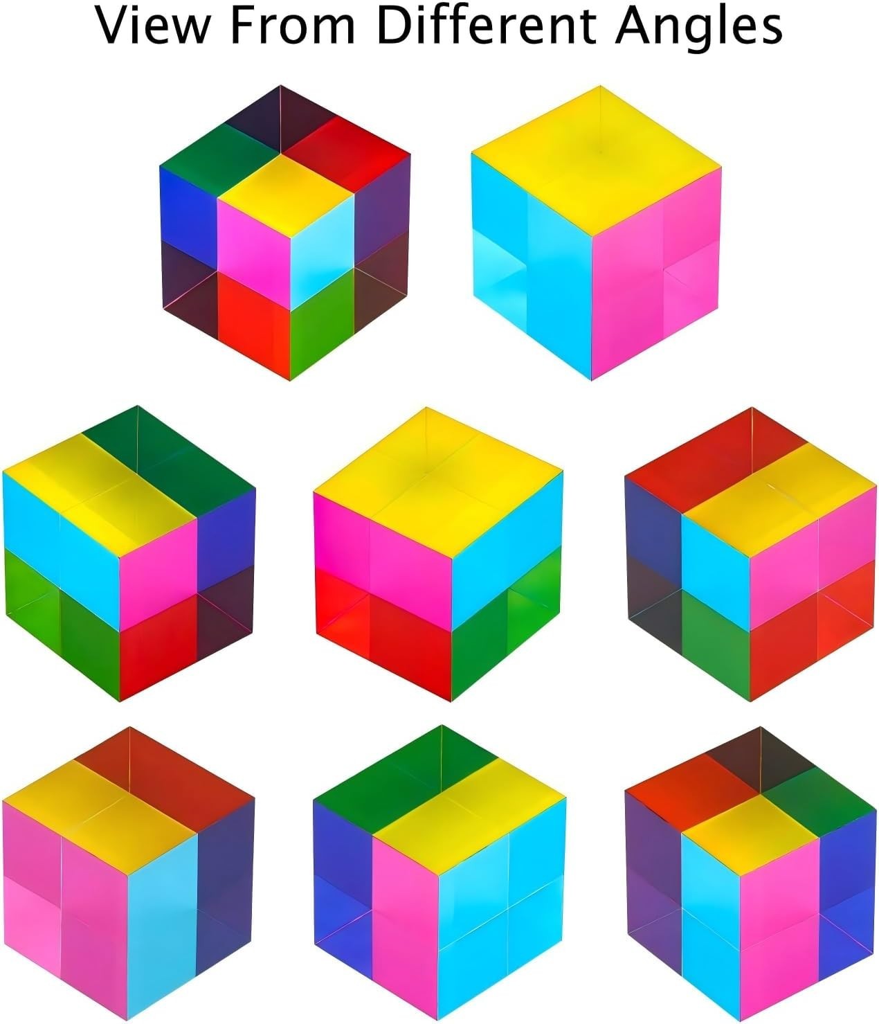Educational 40mm CMY Cube – Color Recognition Toy & Modern Desk Decoration