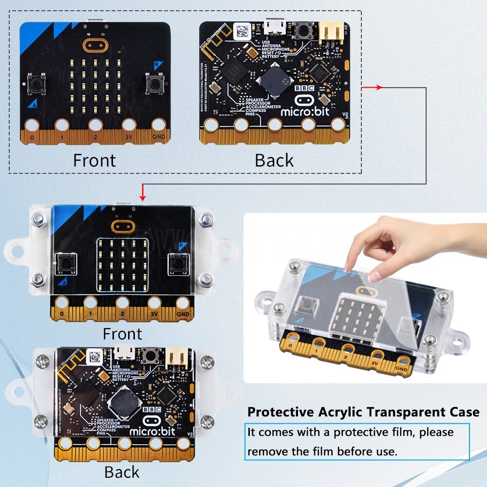 BBC Micro:Bit V2 Basic Starter Kit , Programming, Coding for Kids Discovery Kit