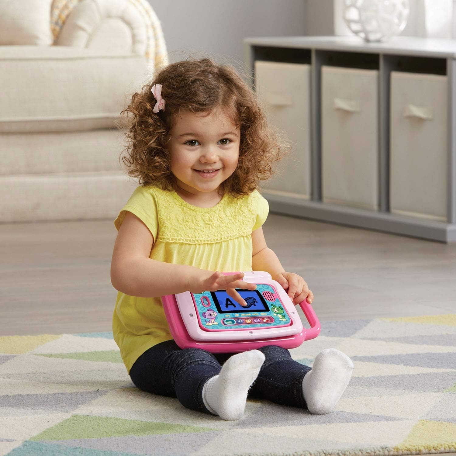 Pink 2-in-1 LeapTop Touch Learning Tablet
