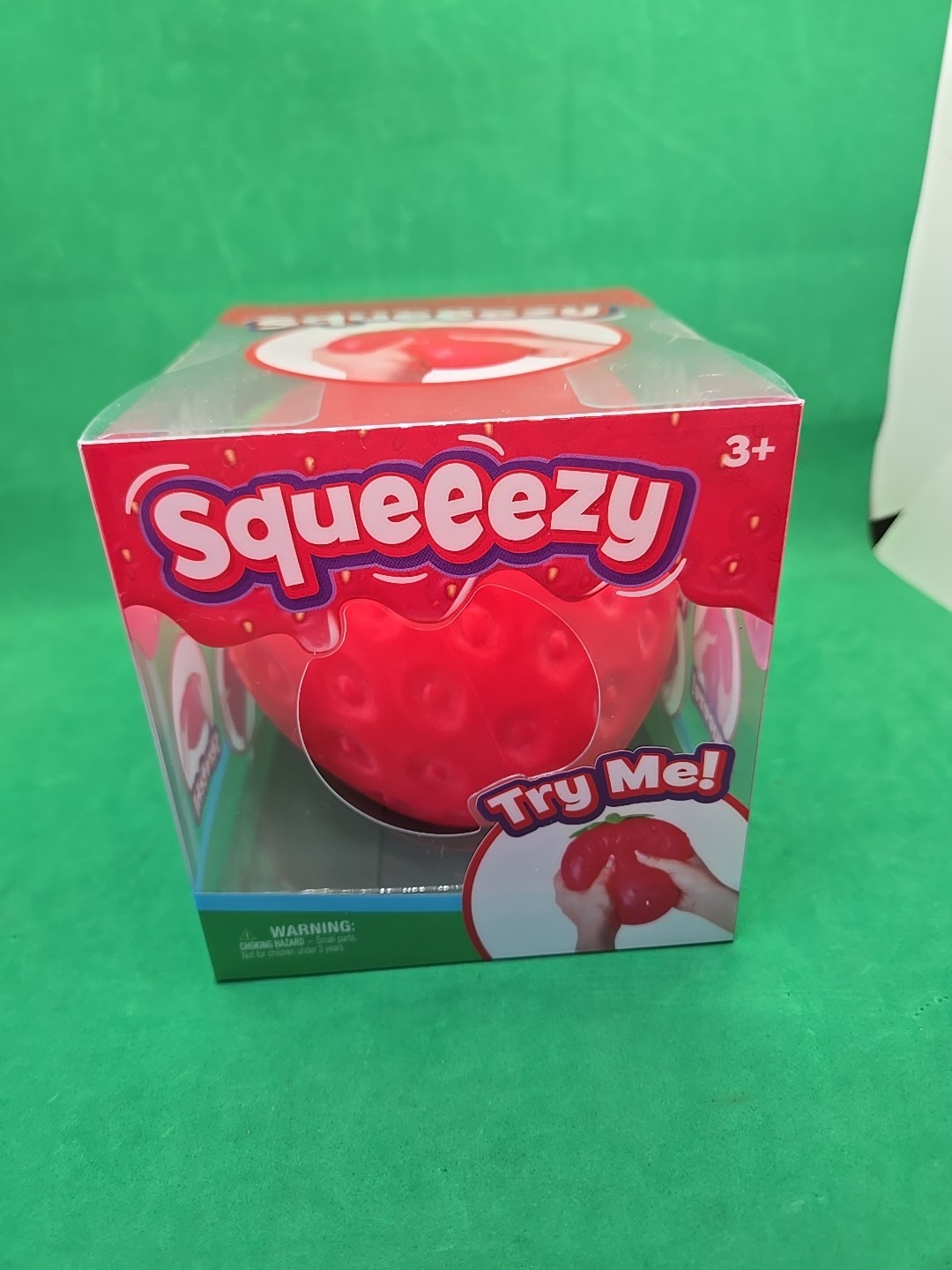 Sunny Days Squeezy Strawberry Squishy Toy Stress Relief Sensory Fun