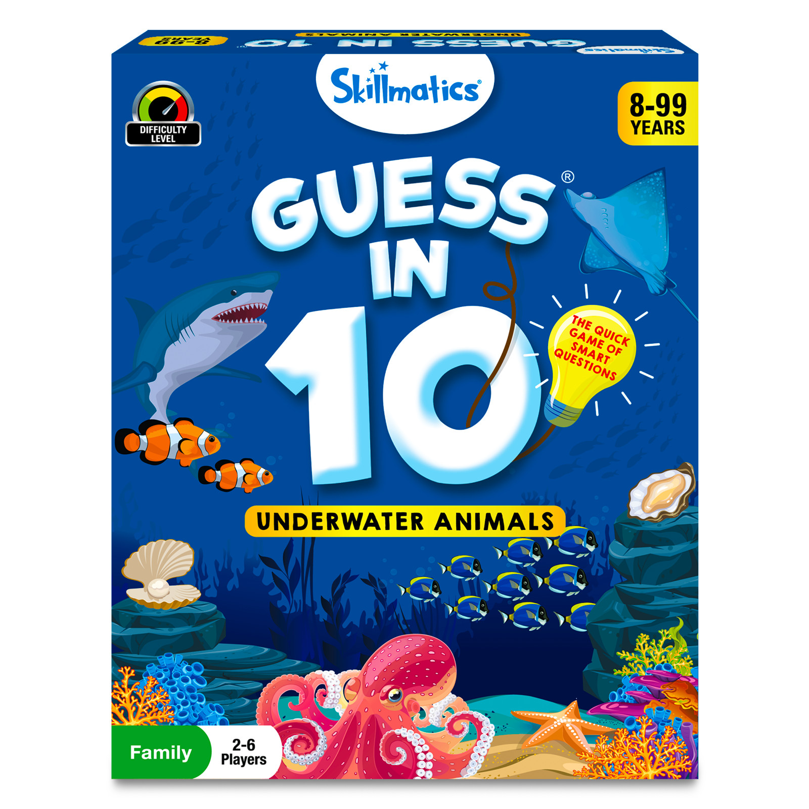 Skillmatics Card Game – Guess in 10 Underwater Animals for Kids Ages 8 and Up