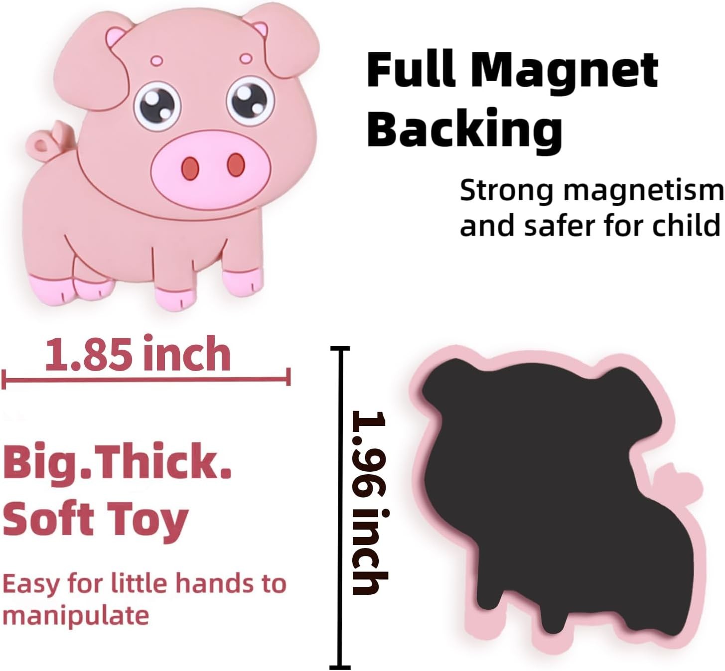 SUPINEEDO Refrigerator Magnets for Kids, Cute Medium, 10 Pcs Farm