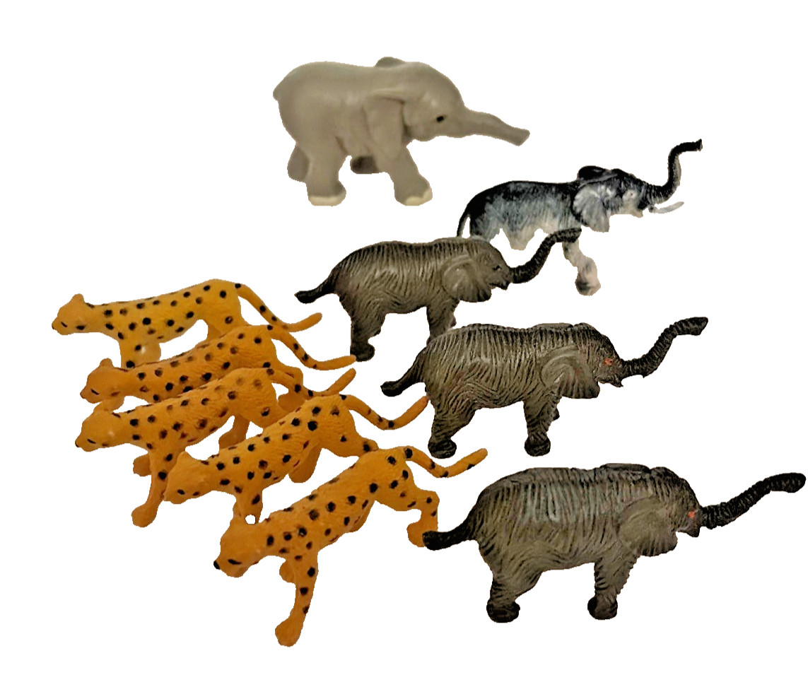 Safari Animals Toys Plastic Vintage Collectibles Lot of 27 Many Sizes 1990s READ