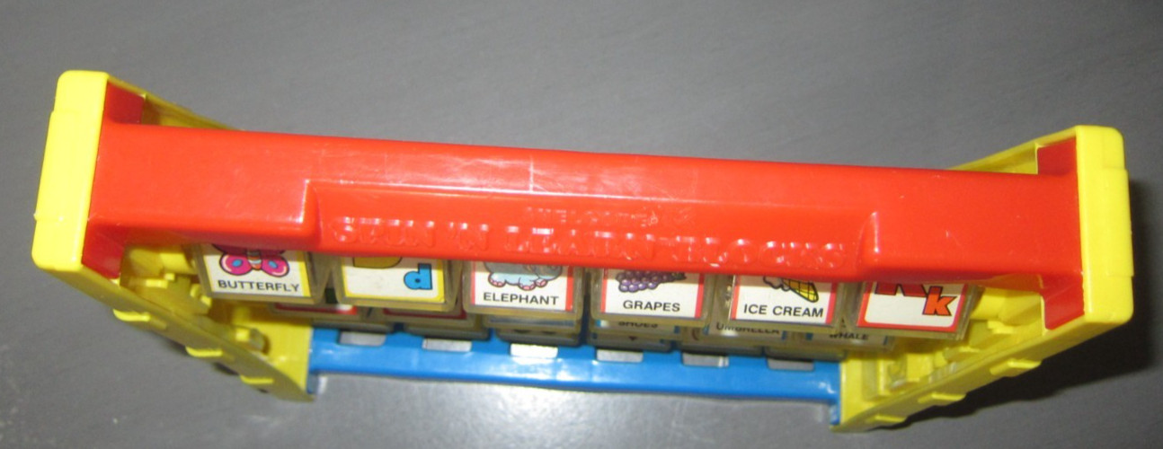 Toy Alphabet & Numbers Blocks Spin ‘N Learn Vintage Shelcore 1987