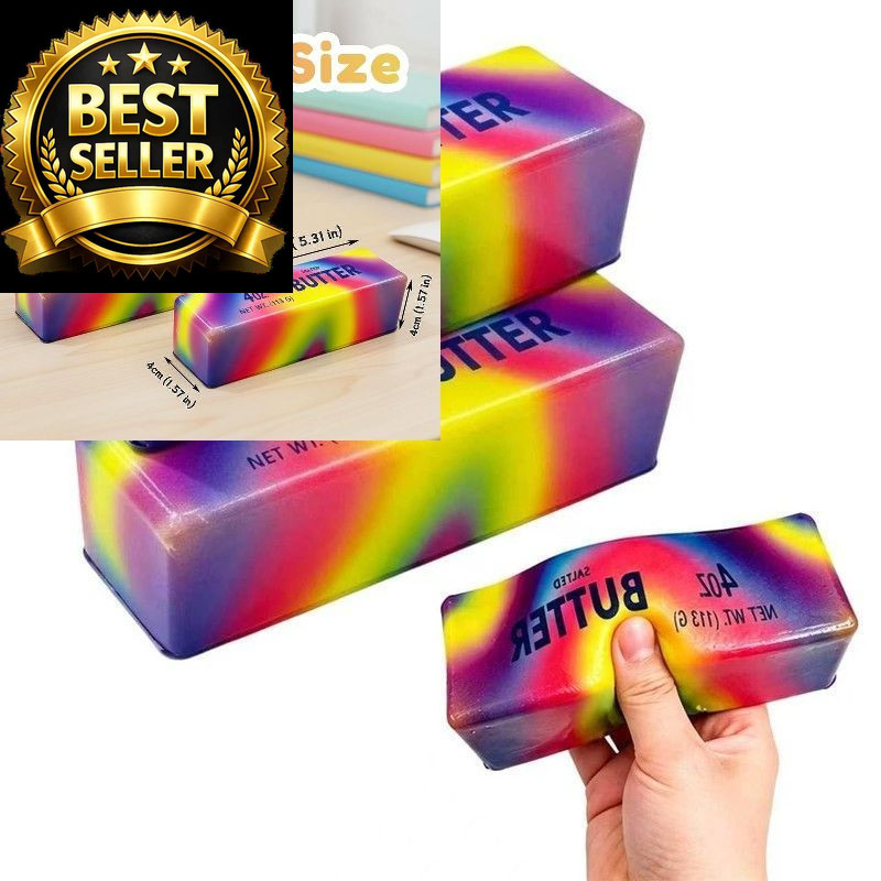 2026 Upgraded Slow Rebound Butter Squeeze Stress Balls, Soft Small, 2 Pack