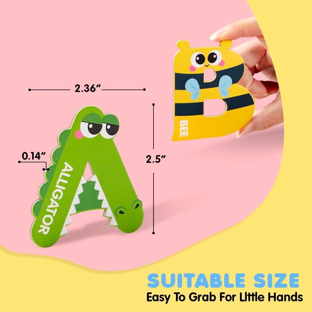 Magnetic Animal Alphabet Letters 26 Large Fridge Magnets ABC Learn for Kids Toys