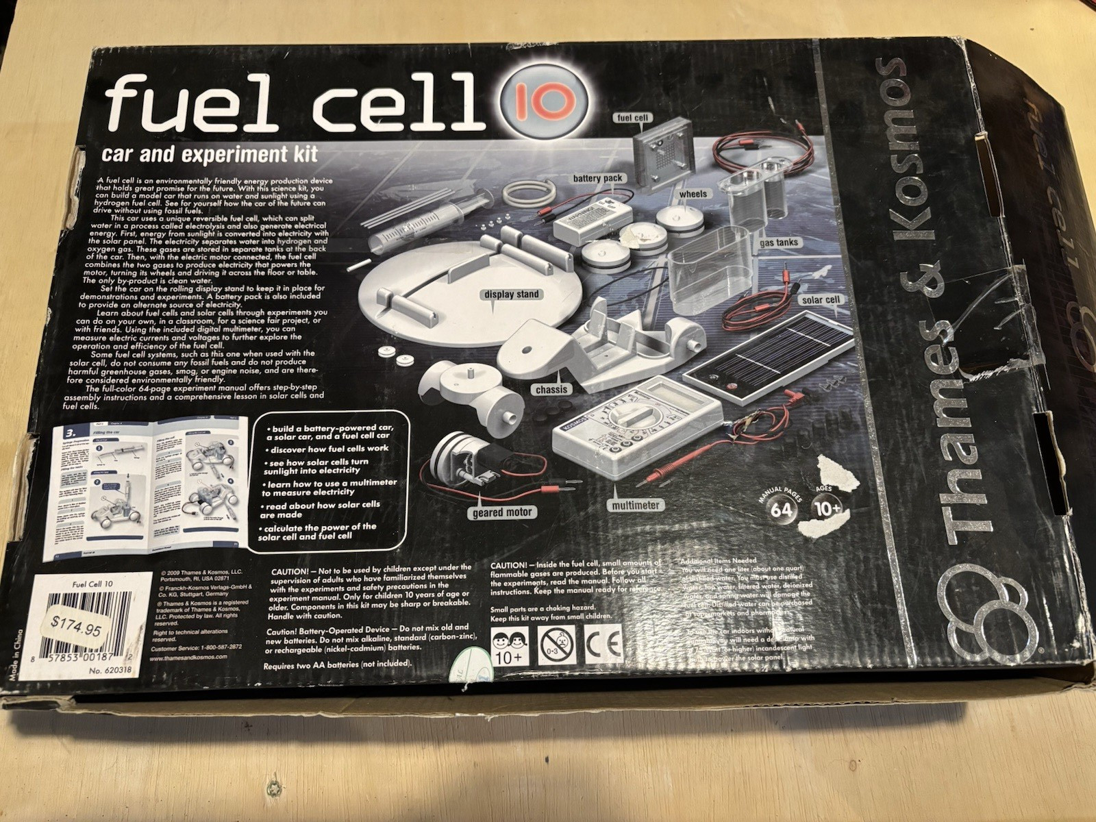 Thames & Kosmos Fuel Cell 10 Car And Experiment Kit – Box open, INNER KIT SEALED