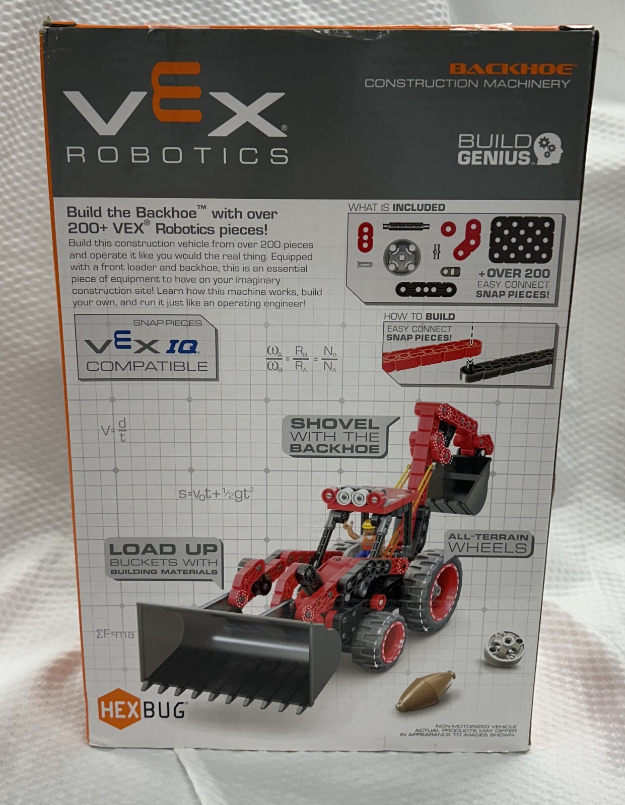 HEX BUG VEX Robotics Backhoe STEM Starter Over 200 Pieces, Ages 8 and Up