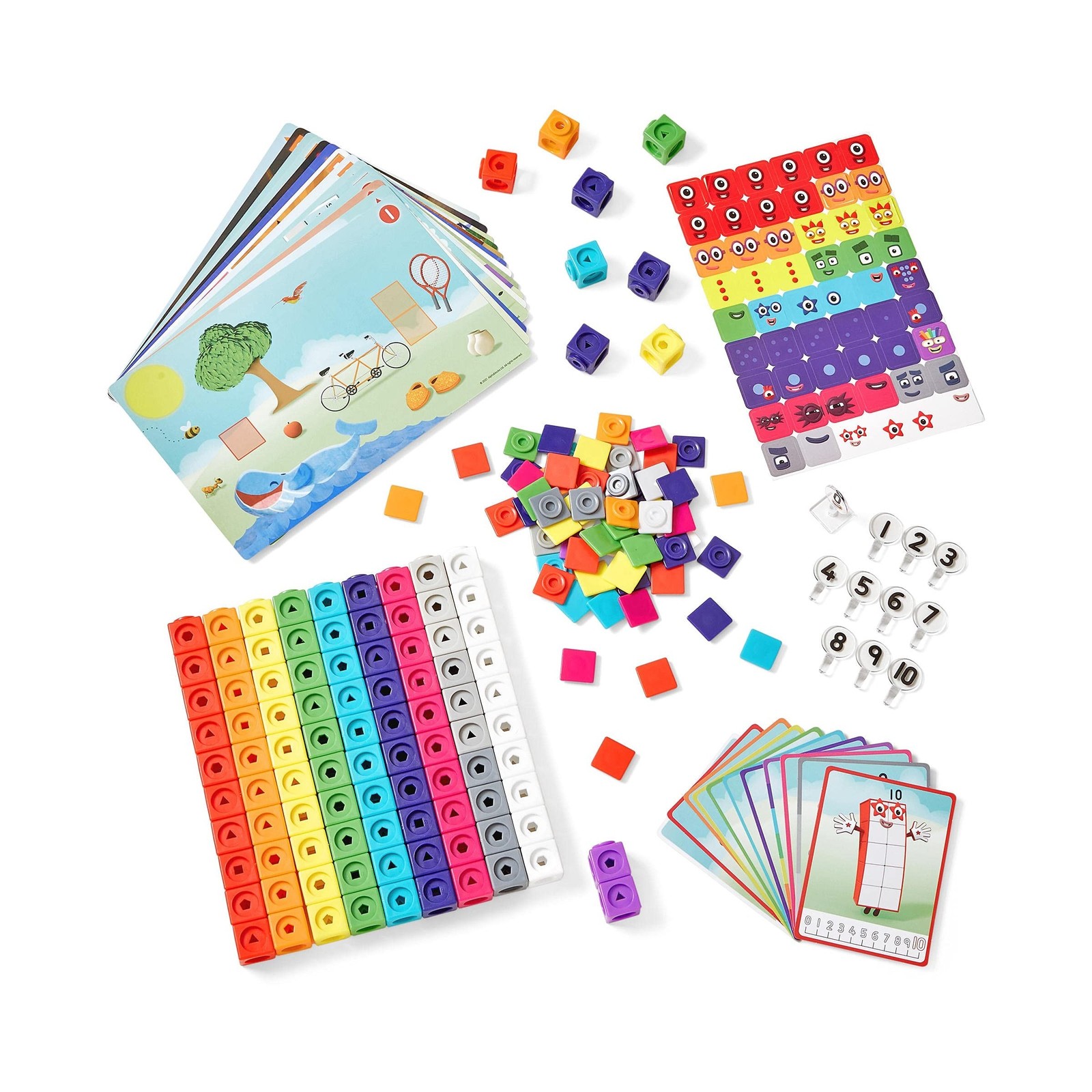 hand2mind MathLink Cubes Numberblocks 1-10 Activity Set, 30 Pre… FAST USA SHIP