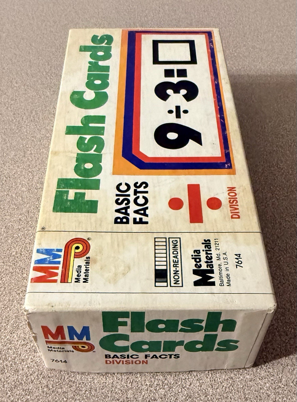 Vintage 1985 Media Materials Flash Cards Basic Math Edition #7611
