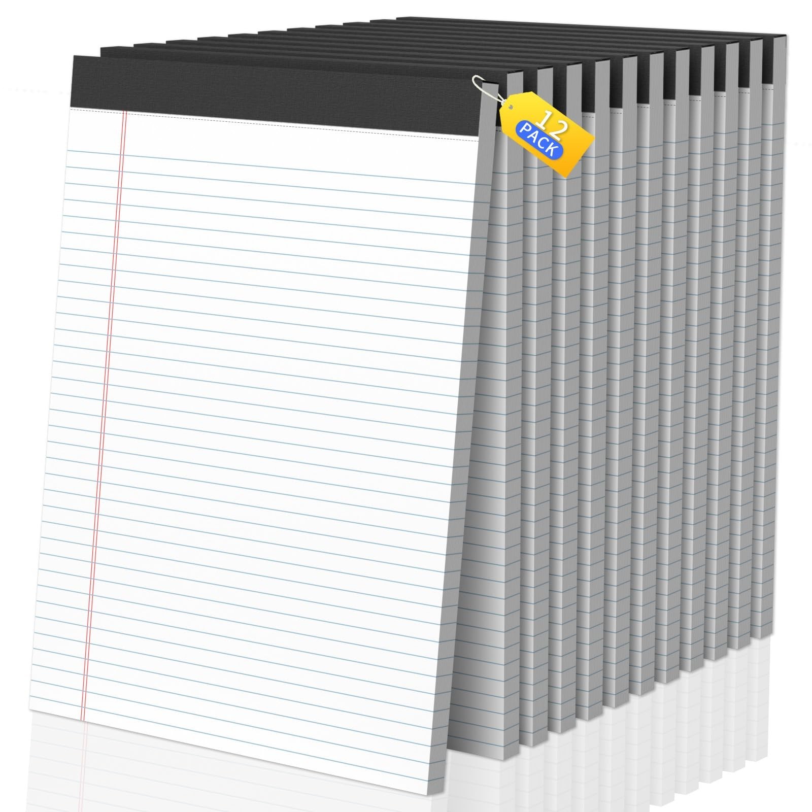 Legal Pads 8.5 X11, Narrow Ruled Notepads, 12 Pack, 50 Sheet/Pad, White Legal…