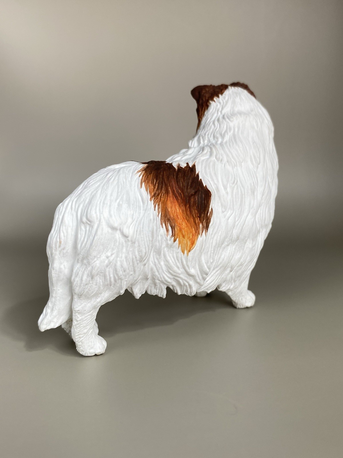 OOAK Custom Schleich Safari Ltd Rough Collie Sheep Dog Plastic Toy Animal Figure