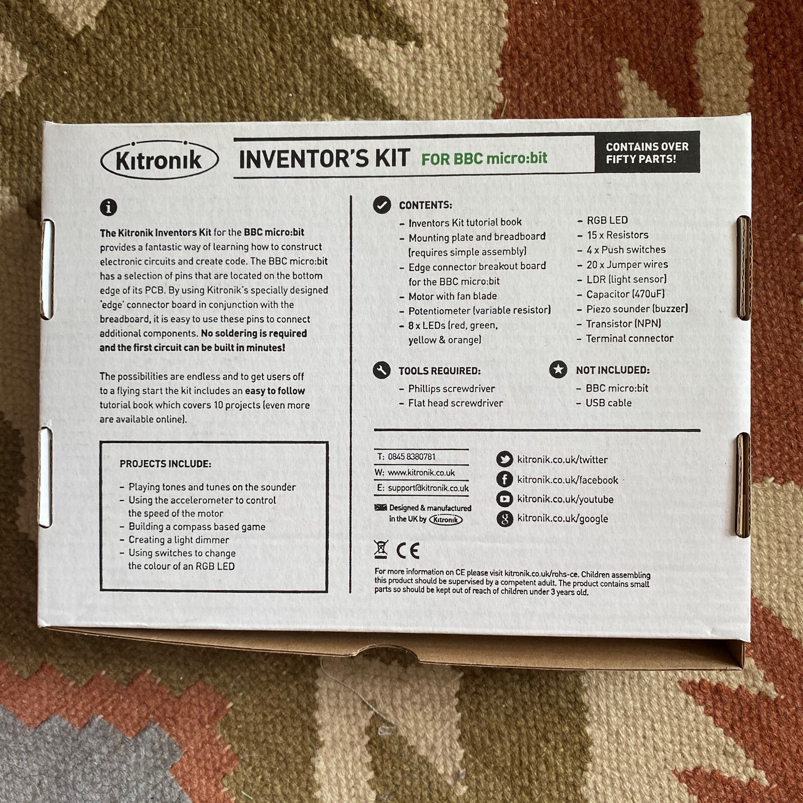 BBC micro:bit PLUS Kitronik Inventor’s Kit