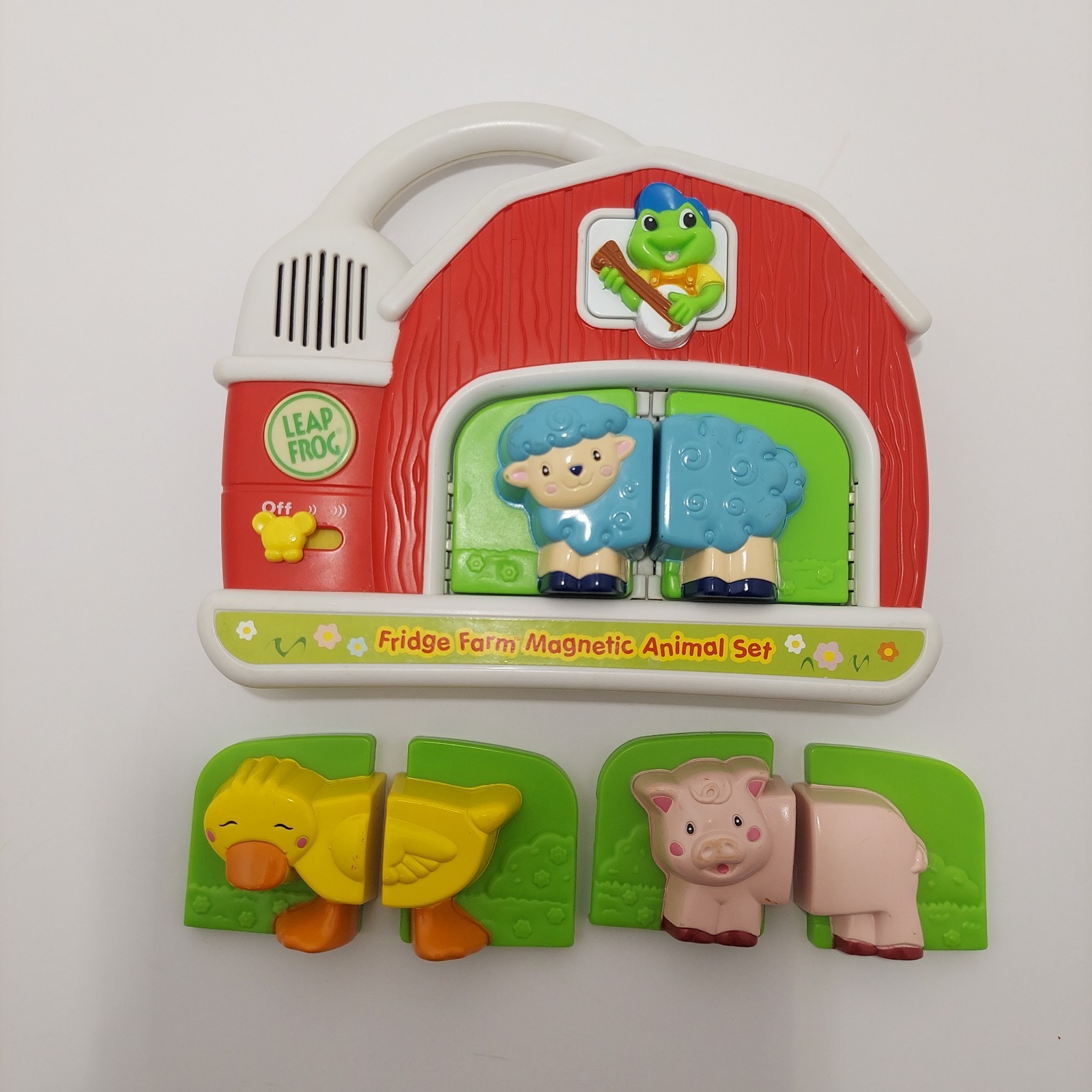 LeapFrog Fridge Farm Magnetic Matching Animal Barn Set Cow Sheep Duck 2007 Works
