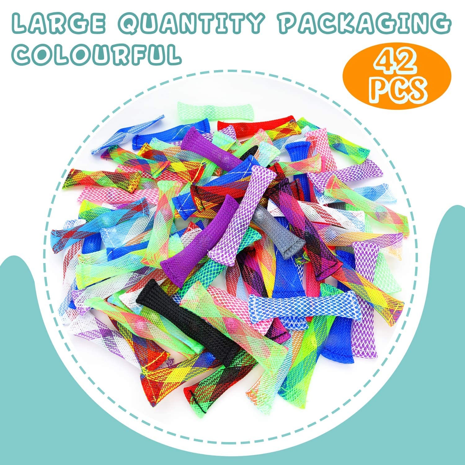 Fidget Toy 42 Pack Mixed Color Marble Mesh 4 inches / 10 cm, Colors