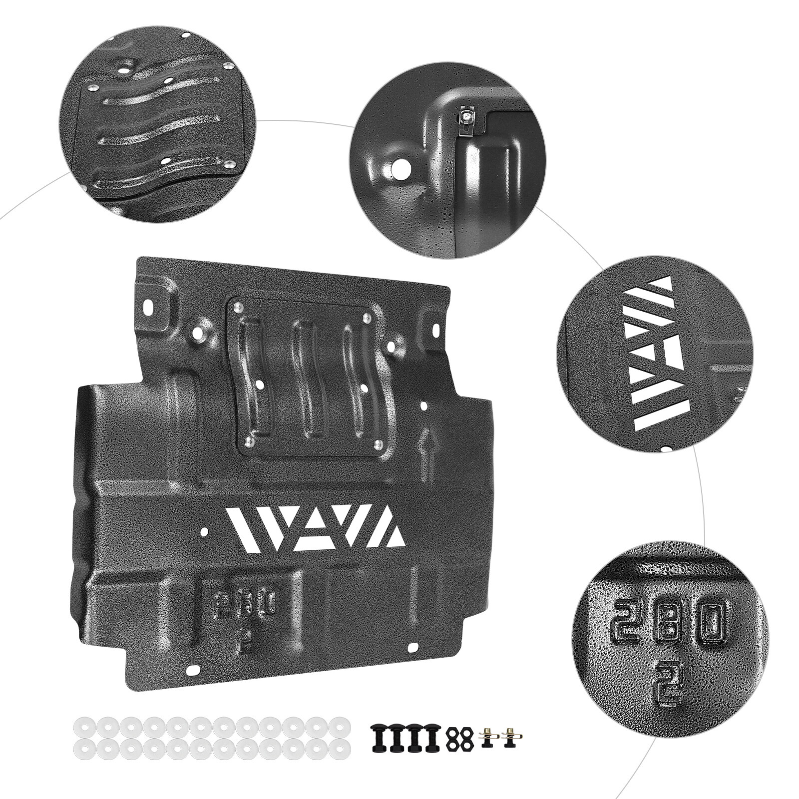 Lower Front Splash Shield Protector Underbody for 2018-2022 Ford F-150 3D Alloy