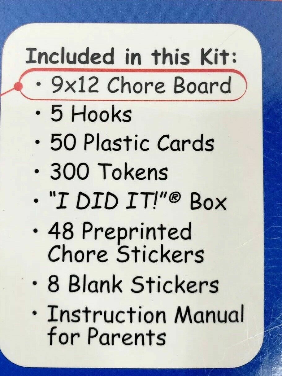 Kids I Did My Chores System Hassle Free Factory Sealed Games, Reward System