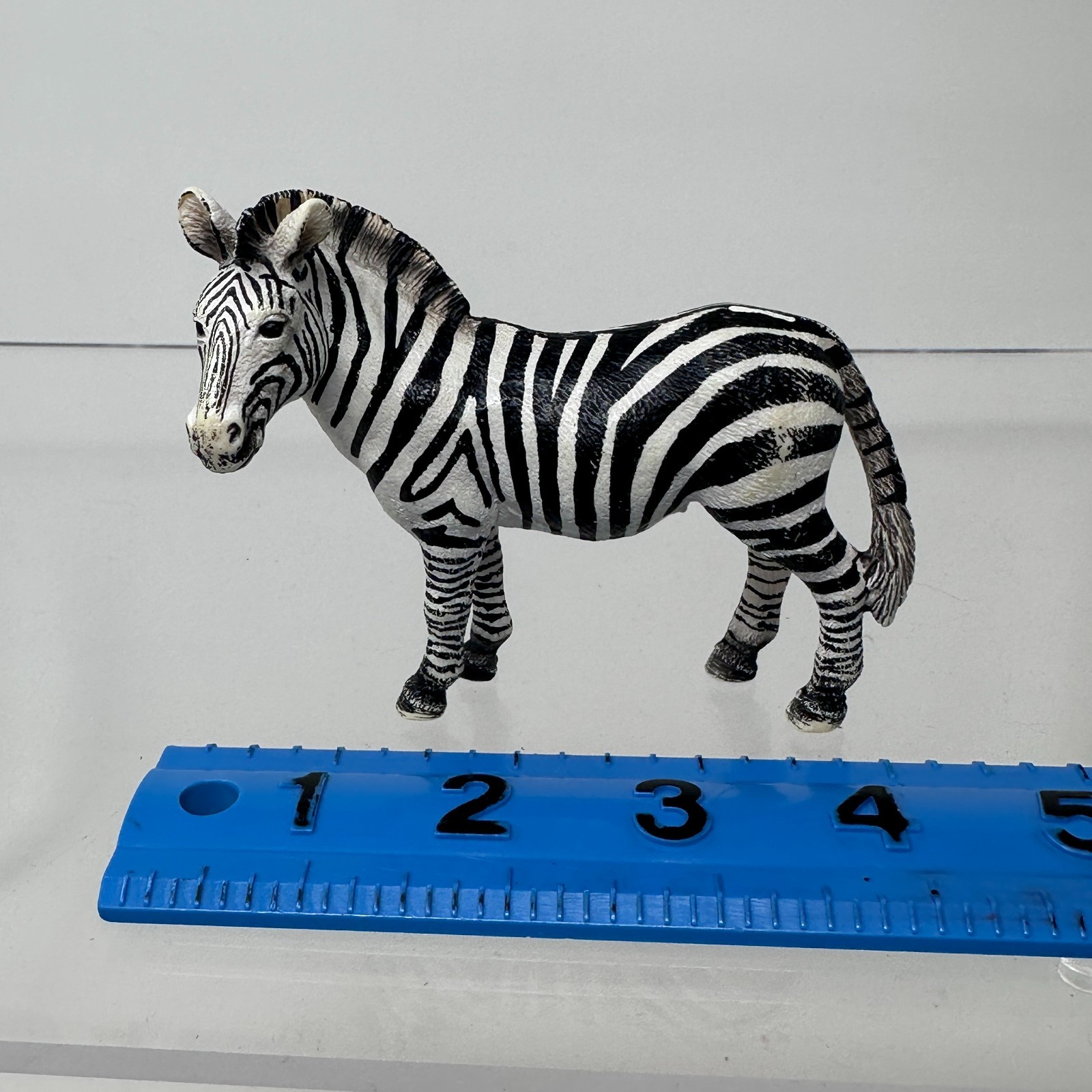 Schleich Zebra Figure Black White Horse Wildlife Zoo Animal Figurine 4″ 2008