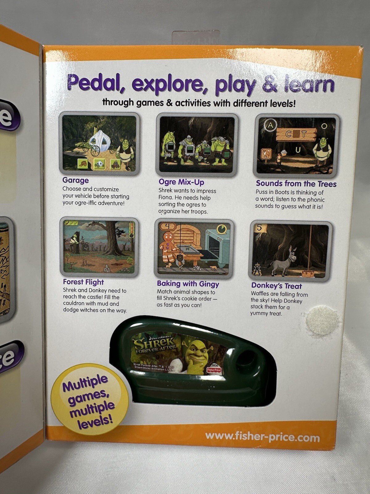 Fisher-Price Learning Smart Cycle Software Shrek Forever After Game Cartridg NEW