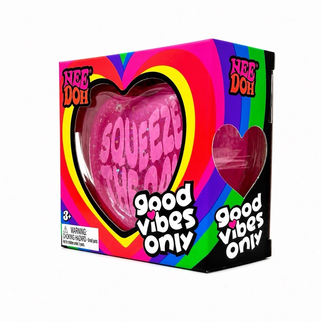 NeeDoh PURPLE Groove Is In The Heart Squishy Glitter Good Vibes Only OFFICIAL