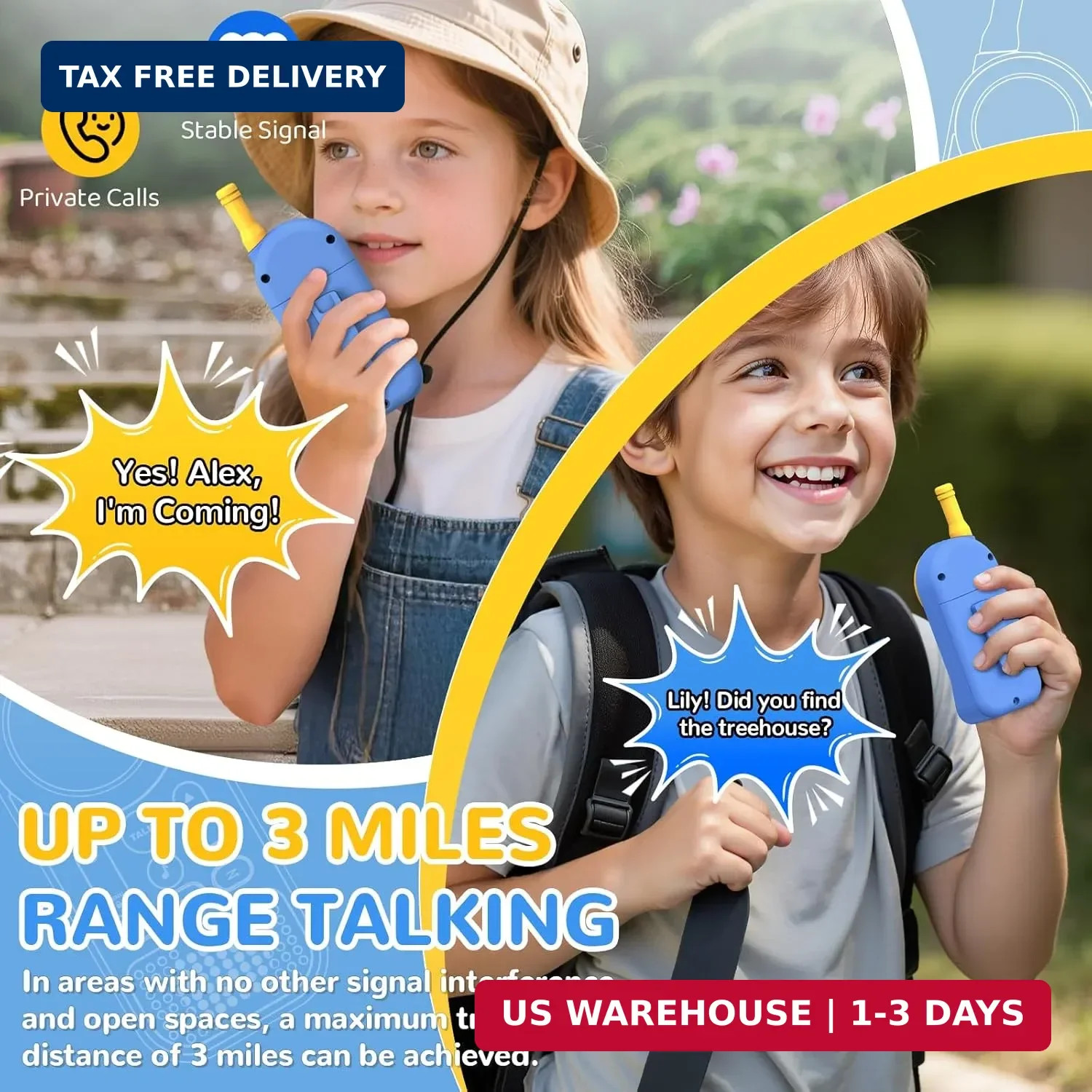 Walkie Talkies for Kids Toys: Toys for 3-12 Year Old Boys Girls – 22 Channels 2