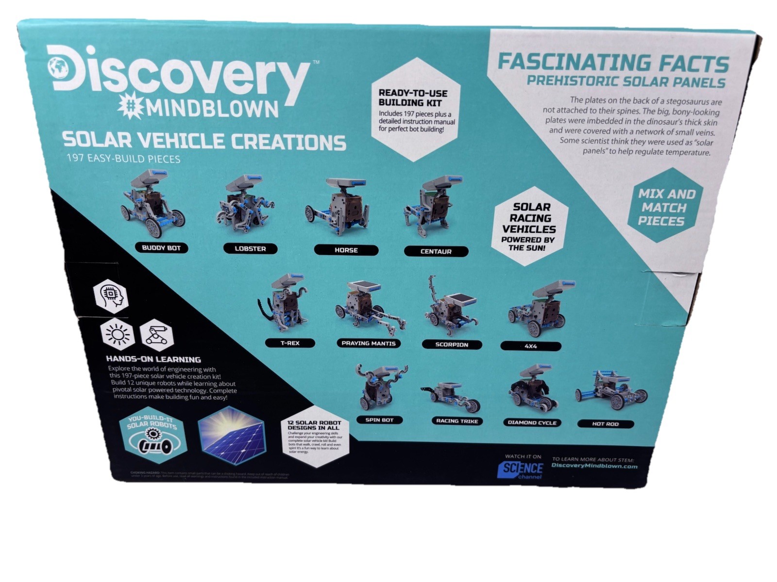 Discovery #Mindblown Solar Vehicle Creations, 197 Easy-Build-Pieces, 8+ & Up
