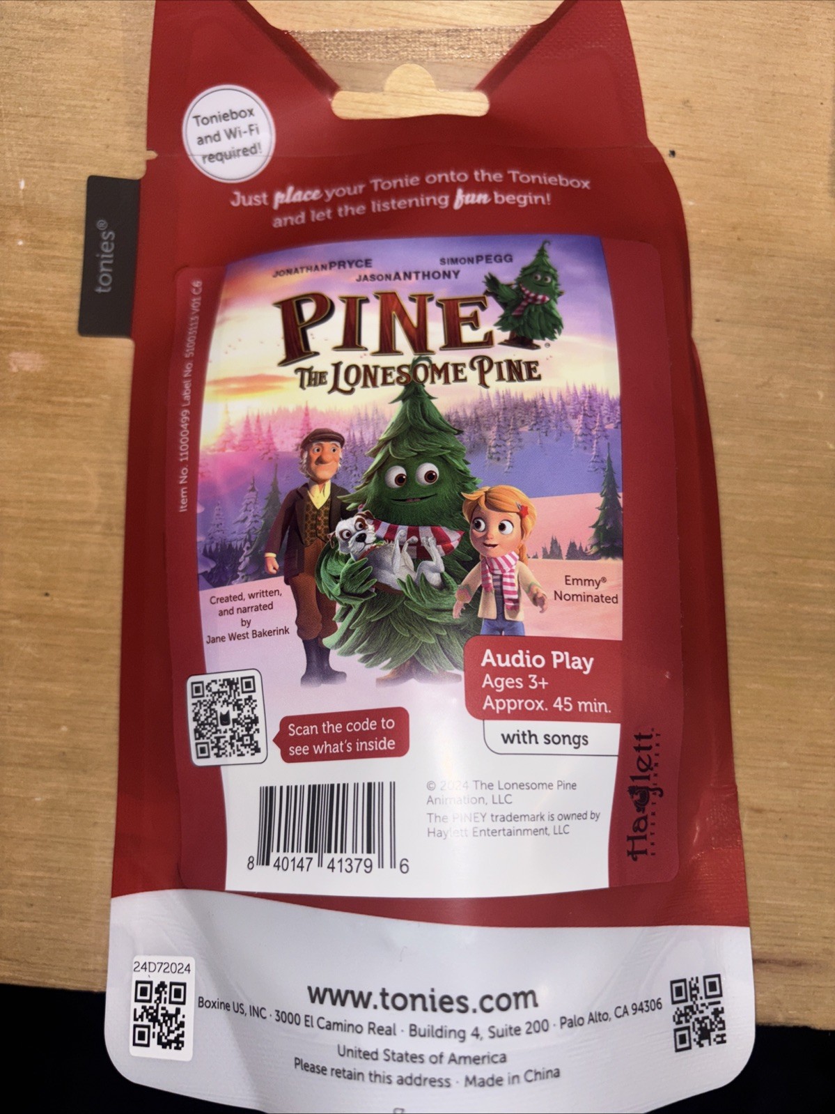 🌲 Piney: The Lonesome Pine Tonies Figure – US Release For Toniebox Players 🌲