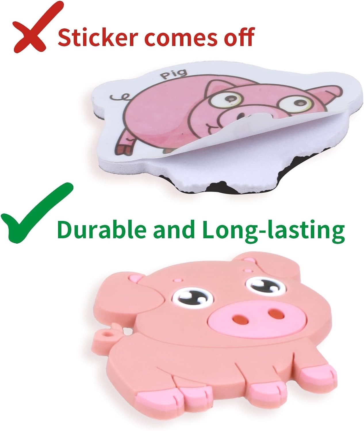 SUPINEEDO Refrigerator Magnets for Kids, Cute Medium, 10 Pcs Farm